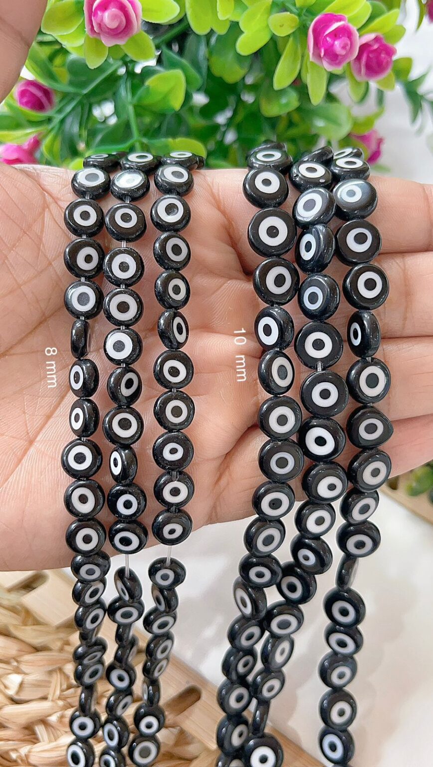 Ojo Turco Negro Mineral And Beads